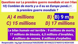 SCIENCE SOCIALE SVTSMPSES La première guerre mondiale et son bilan Pa al nan egzamen san sa yo [upl. by Ioyal357]