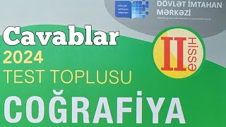 Coğrafiya yeni test toplusu cavabları 2ci hissə 2024 DİM [upl. by Meier]