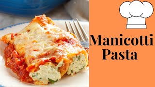 Baked Ricotta and Spinach Cannelloni  Manicotti Pasta  FoodRecipes PastaRecipes ricotta [upl. by Galan]