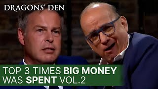 Top 3 Times Entrepreneurs Spent A Huge Amount On Their Business  Vol 2 COMPILATION  Dragons Den [upl. by Ianaj]