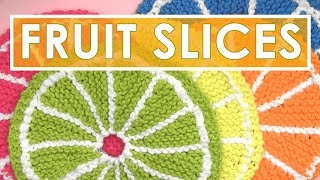 How to Knit FRUIT CITRUS SLICE Dishcloths  Summer Knit Series [upl. by Anne6]