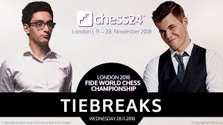 CarlsenCaruana Tiebreaks  2018 FIDE World Chess Championship [upl. by Marchak317]