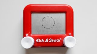 How to draw a circle on an Etch A Sketch  Etch A Sketch drawing tutorial [upl. by Bronder]