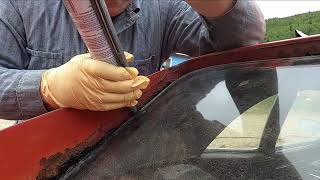 Resealing the windows on a 1966 Buick Skylark [upl. by Idonah]