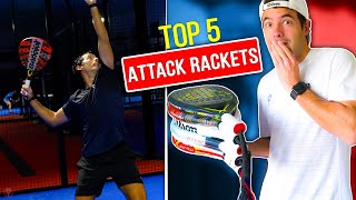 TOP 5 BEST ATTACK PADEL RACKETS 2023 BLACK FRIDAY  the4Set [upl. by Gilda]