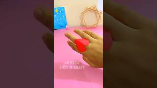 Heart ring by paper youtubeshorts craftideas art bts diycraft diy asakooda [upl. by Gavrah748]