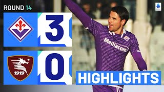 FIORENTINASALERNITANA 30  HIGHLIGHTS  Sottil seals win with a beauty  Serie A 202324 [upl. by Dragde]