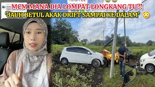 WANITA PANDU KERETA AXIA SAMPAI MASUK SEMAK KEKAL TENANG DIPUJI RAMAI [upl. by Namijneb]