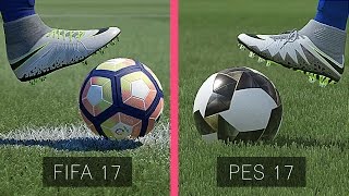 FIFA 17 Vs PES 17 Graphics Comparison [upl. by Travers]