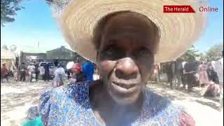 Chief Seke distributes food aid under Zunde Ramambo [upl. by Sutton]