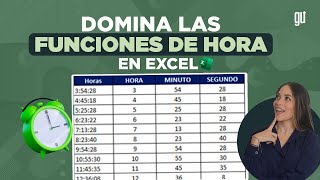 Domina las Funciones de Hora en Excel [upl. by Fira]