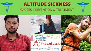 Altitude sickness  Causes Prevention amp Treatment in Hindi Acetazolamide MOA Diamox tablet uses [upl. by Arikahc]