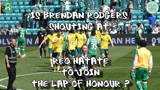 Is Brendan Rodgers Shouting at Reo Hatate to Join the Lap of Honour  Hibs 0  Celtic 2  110824 [upl. by Gagliano]