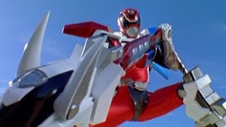 Red Ranger Battlizer Morph and Fight  Reflection Part 1  SPD  Power Rangers Official [upl. by Ilwain]