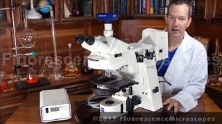 Zeiss AxioPlan 2ie MAN Manual Upright Fluorescence Microscope SKU034 [upl. by Ithnan]