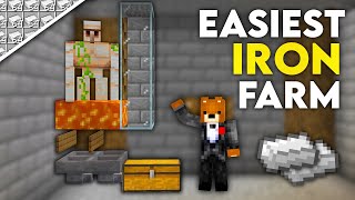 Minecraft Easiest IRON FARM  119 Iron Farm Tutorial [upl. by Eycal]