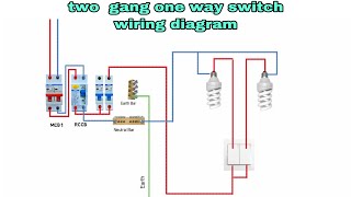 two gang one way switch wiring digram [upl. by Jordan894]