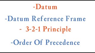 Tutorial 7 DatumDatum Reference Frame amp 3 2 1 Principle [upl. by Eiknarf276]