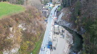 Behelfsbrücken Pass Gschütt Straße [upl. by Crista]