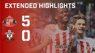 Extended Highlights  Sunderland AFC 5  0 Southampton FC [upl. by Arundell32]