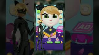 Catnoir makeover from miraculous ladybug 😘😉☺️🤗❤️❤️mytalkingangela2 [upl. by Nerua]