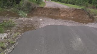 TS Debby collapses roads in Jenkins and Burke Counties [upl. by Eniamart208]