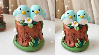 Birdies Clay Tutorial  Cold Porcelain Clay  Air Dry Clay  Clay Craft Ideas [upl. by Strohl]