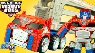 Transformers Rescue Bots Optimus Prime Camion Transformable Robot Jouet Toy Review [upl. by Anauqahc]