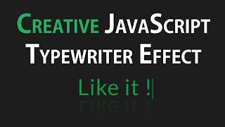 Typewriter Effect JavaScript HTML amp CSS [upl. by Selym]