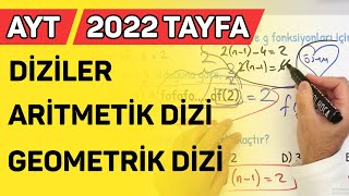 DİZİLER  ARİTMETİK DİZİ  GEOMETRİK DİZİ AYT2021 [upl. by Rosenberger]