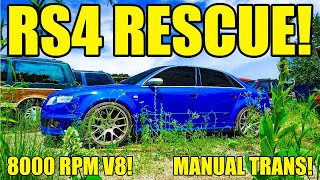 Rescuing A Rare Audi RS4 Got It Running Perfectly After Sitting For Years 8000 RPM V8 [upl. by Hulbard201]