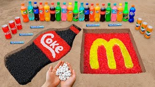 CocaCola amp McDonalds Underground with Mentos Orbeez and Popular Sodas [upl. by Zehe]