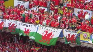 Welsh anthem before game vs England in Lens [upl. by Anayeek292]