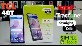 TCL 40T Unboxing amp Review or straight talk simple mobile total by Verizon Tracfone [upl. by Erdna231]