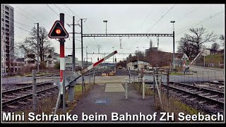 Die MiniSchranke von Seebach Bahnhof Zürich Seebach Stadt Zürich Schweiz 2023 [upl. by Beaner]