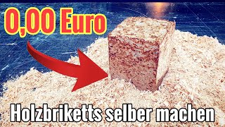 Brennholzhändler HASSEN diesen Trick 🤑 Eine einfache DIY Brikettpresse selber bauen [upl. by Analra825]