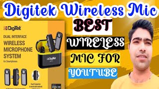 DIGITEK DWM 102 PROFESSIONAL WIRELESS MICROPHONE  Digitek Wireless MicBest Mic For Youtube [upl. by Olav]