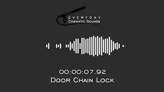 Door Chain Lock  HQ Sound Effects [upl. by Tnilc]