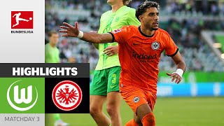 Marmoush Leads Frankfurt to Win  Wolfsburg  Eintracht Frankfurt 12  Highlights  MD 3 – BULI [upl. by Hanfurd]