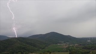 Orage Violent Grèle Time Lapse 24 aout 2015 Var 83 Météo Lightning [upl. by Lebanna]