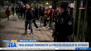 Desalojan el estadio Rey Balduino tras ataque terrorista  Noticias con Francisco Zea [upl. by Auqenes966]