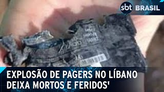 Nove pessoas morrem após pagers de membros do Hezbollah explodirem no Líbano  SBT Brasil 170924 [upl. by Wang]