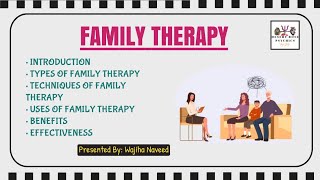 Family Therapy in Urdu amp Hindi  Types of family Therapy  Family therapy techniques  Therapies [upl. by Diandre]