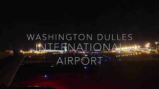 Washington Dulles International Airport Night Takeoff [upl. by Llevel]