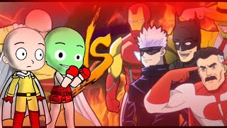 Personagens react SAITAMA VS TODO MUNDO 2 ANIMAÇÃO [upl. by Sualokcin]