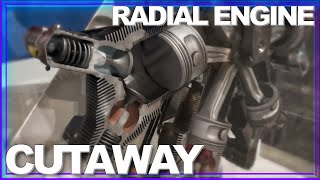 INSIDE LOOK How a Radial Engine Works AMAZING Cutaway in Motion [upl. by Genny223]