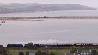 Saphos Rail Tours Devonian Express Steam Train through Dawlish [upl. by Kurtz]