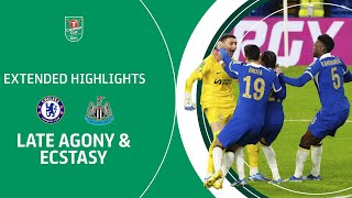 LATE AGONY amp ECSTASY  Chelsea v Newcastle United Carabao Cup Quarter Final extended highlights [upl. by Folsom]