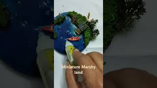 Miniature marshy land Made of air dry clay [upl. by Clayson957]