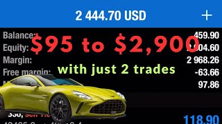 How to grow 95 to 2900 trading forex step by step Danialfx [upl. by Rutledge]